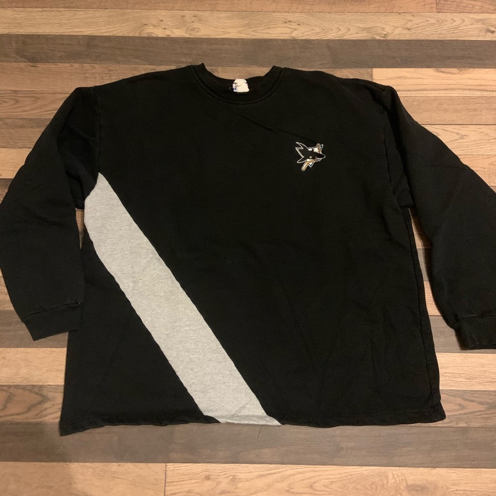Vtg San Jose sharks pull over fleece XL